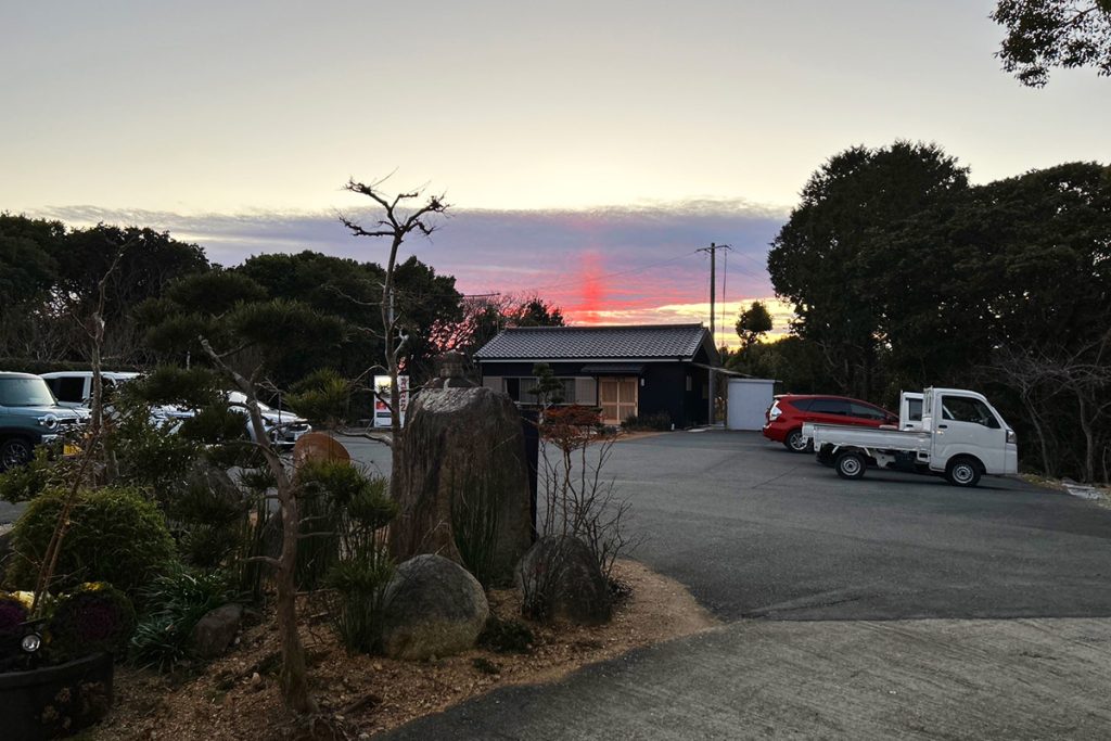 夢遊華からの夕焼け