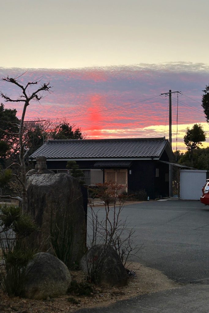 夢遊華からの夕焼け