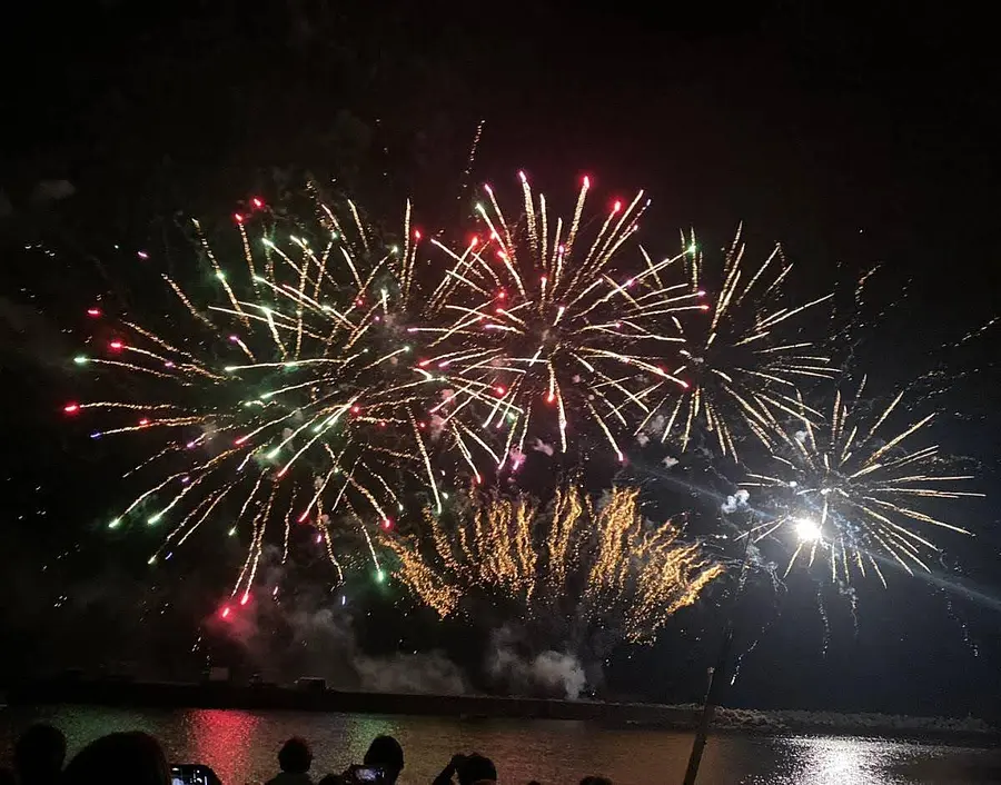 クジラ祭り花火 